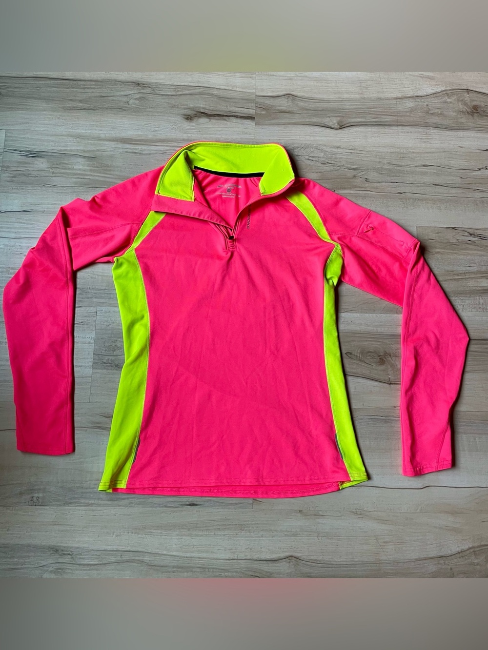 Brooks Running Neon Pink & yellow Long-Sleeve Top with pockets
